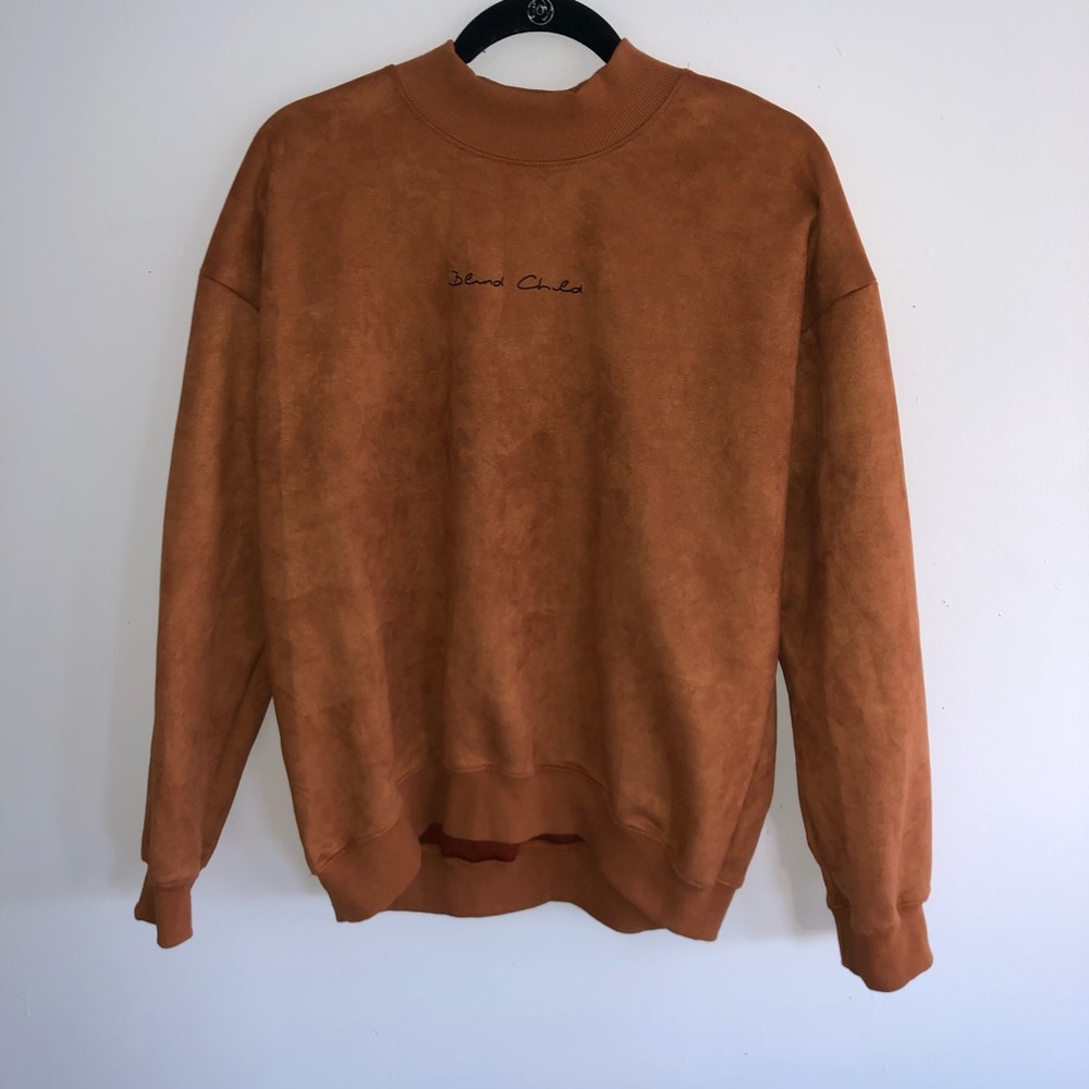 Suede Mockneck Sweater